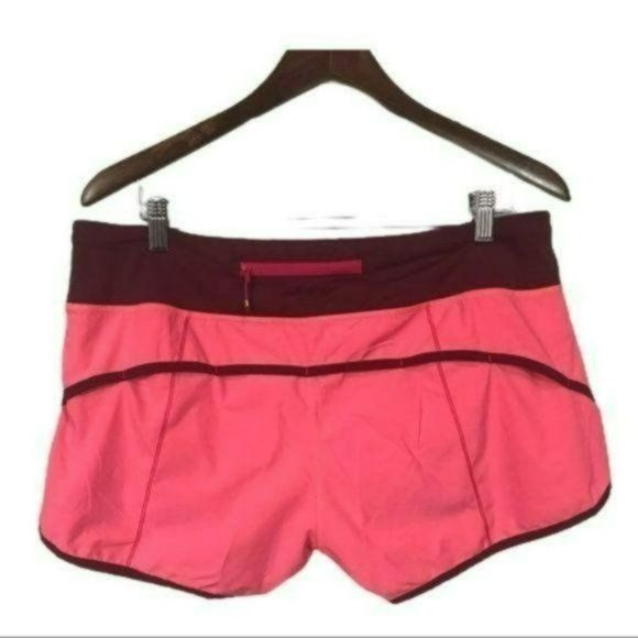 Lululemon Speed Shorts Flash Light Pink and Purple, Size 10 - Picture 2 of 4